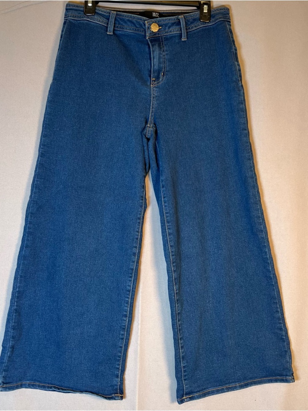 Women’s sz12 Wide Leg Cropped Blue Denim Jeans